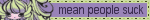 a blinkie that says mean people suck
